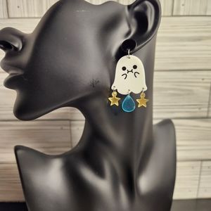 Cute Ghost and Boo Mismatch Novelty Earrings